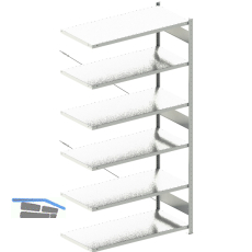 META Steck-Anbauregal 2500 x 1300 x 600 mm 6 Fachb�den 230 kg