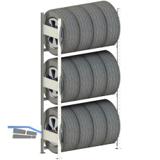 META Reifen Steck-Grundregal 2000 x 1000 x 400 mm 150 kg