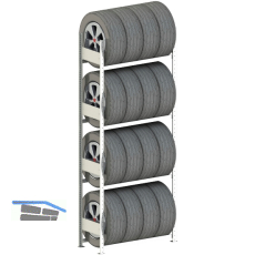 META Reifen Steck-Grundregal 2500 x 1000 x 400 mm 150 kg