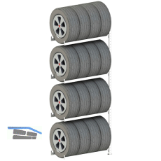 META Reifen Steck-Anbauregal 2500 x 1000 x 400 mm 150 kg