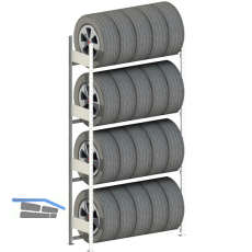 META Reifen Steck-Grundregal 2500 x 1300 x 400 mm 150 kg