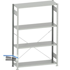 META Steck-Grundregal 2000 x 1300 x 400 mm 4 Fachb�den 230 kg