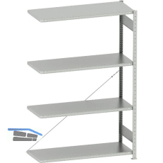 META Steck-Anbauregal 2000 x 1300 x 500 mm 4 Fachb�den 230 kg