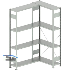 META Steck-Eckregal 2000 x 1000 /1000 x 300 mm Tragkraft 100 kg