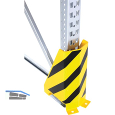 META U-Rammschutz komplett schwarz/gelb H�he 400 mm