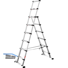 JUST Mehrzweck-Teleskopleiter Telestep 6 + 2 Sprossen 0,71 - 2,3 m