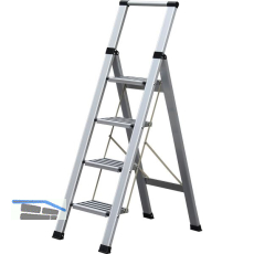 Alu-Klappleiter Step+Store XL 4-stufig
