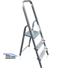 Alu Haushaltsleiter mit Plattform Stufen=3 Arbeitsh�he=2,6 m