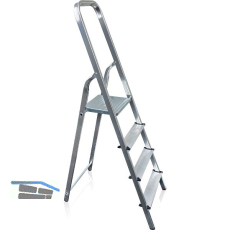 Alu Haushaltsleiter mit Plattform Stufen=4 Arbeitsh�he=2,9 m