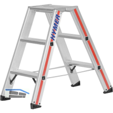 HYMER Alu-Stufen-Stehleiter Type 8024 Stufen=2 x 3 L�nge=0,77 m