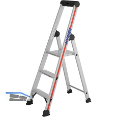 HYMER Alu-Stufen-Stehleiter mit Plattform Type 4026 Stufen 3 L�nge=1,37 m