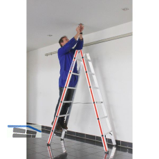 HYMER Alu-Sprossen-Stehleiter Type 6023 Sprossen=2 x 6 L�nge=1,85 m