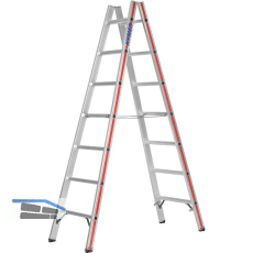 HYMER Alu-Sprossen-Stehleiter Type 6023 Sprossen=2 x 7 L�nge=2,13 m