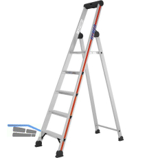 HYMER Alu-Stufen-Stehleiter mit Plattform Type 4026 Stufen 5 L�nge=1,85 m