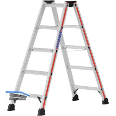 HYMER Alu-Stufen-Stehleiter Type 4024 Stufen=2 x 5 L�nge=1,28 m