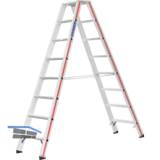 HYMER Alu-Stufen-Stehleiter Type 8024 Stufen=2 x 8 L�nge=2,05 m