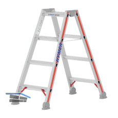 HYMER Alu-Stufen-Stehleiter Type 4024 Stufen=2 x 4 L�nge=1,03 m