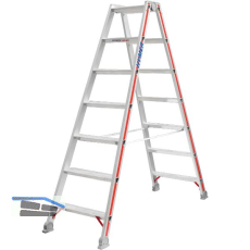 HYMER Alu-Stufen-Stehleiter Type 4024 Stufen=2 x 7 L�nge=1,79 m