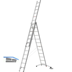 ALU-PRO Allzweckleiter SmartBase 3-tlg.Typ 70247 Sprossen=3x12L= 3,52/8,02m