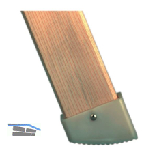 Kunststoffschuhe f�r Holm 60 mm zu Holzstehleiter Inhalt 2 St�ck