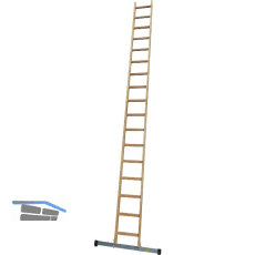 JUST Holz Sprossen-Anlegeleiter Sprossen=17 L�nge=5,2 m mit Querfu�