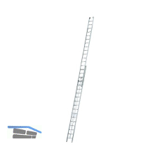 JUST Alu-Seilzug Industrieleiter 2-tlg. Type 56 Sprossen=2x22 L�nge=6,47/11,21 m