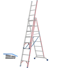 HYMER Alu-Allzweckleiter 3-teilig Type 6047 Sprossen= 3 x 8
