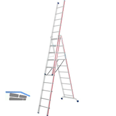 HYMER Alu-Allzweckleiter 3-teilig Type 6047 Sprossen= 3 x 10