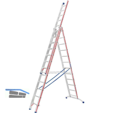 HYMER Alu-Allzweckleiter 3-teilig Type 6047 Sprossen= 3 x 12