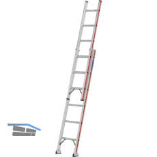 HYMER Alu-Schiebeleiter Type 6046 Sprossen=2x6 L�nge=1,85/2,97 m