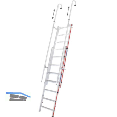 HYMER Alu Einh�nge-Schiebeleiter mit Handlauf Type 6092 Sprossen 2x8