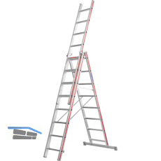 HYMER Alu-Allzweckleiter 3-teilig Type 4047 Sprossen= 3 x 8