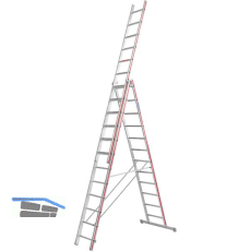 HYMER Alu-Allzweckleiter 3-teilig Type 4047 Sprossen=3 x 12