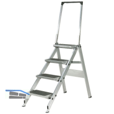 HYMER Alu-Sicherheitstreppe mit B�gel Type 6061 Stufen=4 H�he=0,90 m