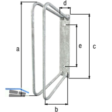 Einzel-Fahrradhalter 45 Grad Radbreite 20 - 42 mm