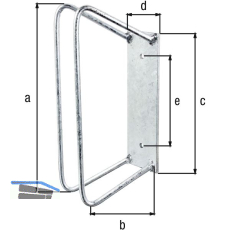 Einzel-Fahrradhalter 90 Grad Radbreite 25 - 53 mm