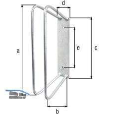 Einzel-Fahrradhalter 45 Grad Radbreite 25 - 53 mm
