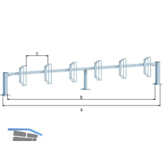 Fahrradst�nder Hagen 6 Einstellpl�tze Bodenbefestigung Aufschrauben