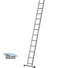 ALU-PRO Sprossen-Anlegeleiter Type 70011 Sprossen=12 L�nge=3,42 m