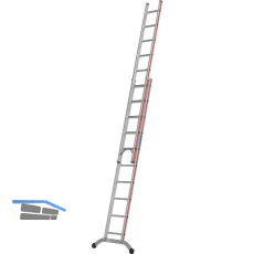 HYMER Alu-Schiebeleiter Type 6046 Sprossen=2x10 L�nge=2,99/4,95 m