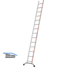 HYMER Alu-Anlegeleiter Type 6011 Sprossen=14 L�nge=4,12 m