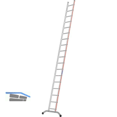 HYMER Alu-Anlegeleiter Type 6011 Sprossen=18 L�nge=5,24 m