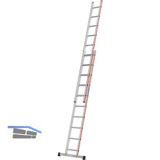 HYMER Alu-Schiebeleiter Type 4046 Sprossen=2x10 L�nge=2,91/4,87 m