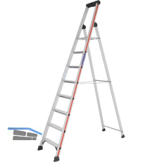 HYMER Alu-Stufen-Stehleiter mit Plattform Type 4026 Stufen 8 L�nge=2,60 m