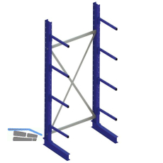 META Kragarm-Grundregal einseitig H�he 2000 mm Tiefe 400 mm Last 220/1750 kg