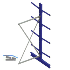 META Kragarm-Anbauregal doppelseitig H�he 2000 mm Tiefe 400 mm Last 220/1750 kg