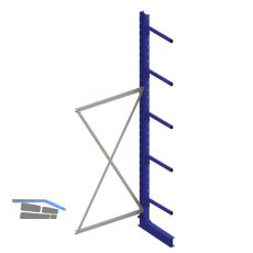 META Kragarm-Anbauregal einseitig H�he 3000 mm Tiefe 400 mm Last 220/1500 kg