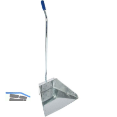 MASTA Metall-Kehrschaufel mit langem Stiel