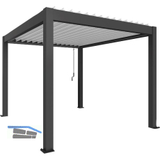 BIOHORT Pergola Gr. 3 x 3,5 dunkelgrau/wei�