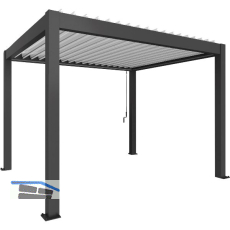 BIOHORT Pergola Gr. 3,5 x 3 dunkelgrau/wei�